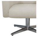 Ver imagem 6 de Poltrona Luiza Base Giratória de Metal Couro Ecológico Nozes e Linho Bege - ADJ Decor