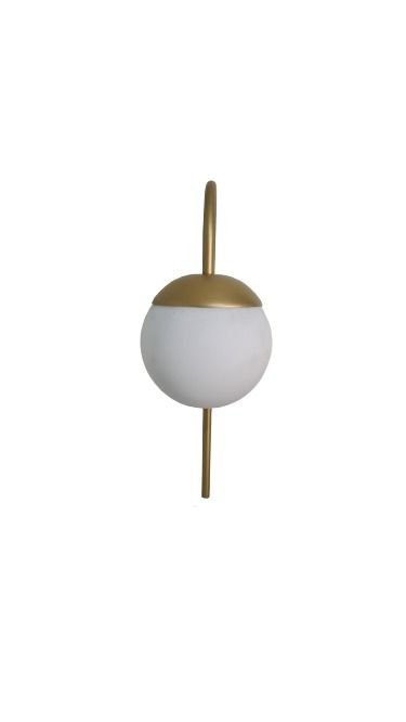 Arandela Bengala C/ Bola 15cm - Dourado Fosco - 3