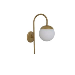 Arandela Bengala C/ Bola 15cm - Dourado Fosco
