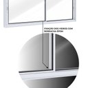 Ver imagem 4 de Janela de Alumínio de Correr Lateral 2 Folhas Móveis 60x150cm Lucasa Ideale