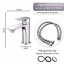 Ver imagem 3 de Misturador Monocomando de Mesa P/ Lavatorio Bica Baixa Cromado