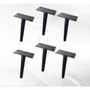 Ver imagem 1 de Kit 6 Pezinhos Móveis Multiuso 18cm Aço Preto Pé Casa