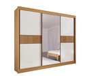 Ver imagem 1 de Guarda Roupa Los Angeles Ripado 100%MDF Cinamomo/Off - D Doro