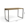 Mesa de Escritório Industrial 136 cm - Freijó/Preto - 4