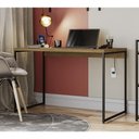 Ver imagem 1 de Mesa de Escritório Industrial 136 cm - Freijó/Preto