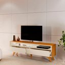 Ver imagem 4 de Rack Viena 2 Gavetas c/LED 180 Mavaular Naturalle/Off White
