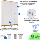 Ver mais imagens de Quarto Bebê Completo Cômoda 6 Gavetas Guarda Roupas 4 Portas 100% Mdf