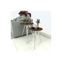 Ver imagem 1 de Conjunto 2 Mesinhas Lateral Canto Sala Quarto Redonda C.m Fs