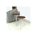 Ver imagem 2 de Conjunto 2 Mesinhas Lateral Canto Sala Quarto Redonda C.m Fs
