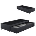 Ver imagem 1 de Base Box Cama Solteiro com Gaveta Sapateira 88x188 Cm Linho
