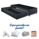 Ver imagem 3 de Base Box Cama Solteiro com Gaveta Sapateira 88x188 Cm Linho