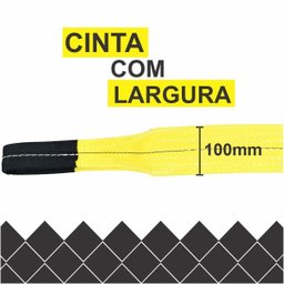 Cinta Fita para Reboque 10 Ton X 1,5 Mts com Duas Manilhas 5/8" e Bolsa para Transporte - 5