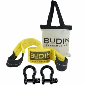 Cinta Fita para Reboque 10 Ton X 1,5 Mts com Duas Manilhas 5/8" e Bolsa para Transporte