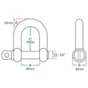 Ver imagem 2 de Cinta Fita para Reboque 30 ton x 10 mts com duas Manilhas 3/4"