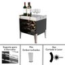 Aparador Bar Retro Pequeno Adega Suporte Vinho Preto Pc - 7