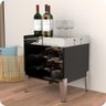 Aparador Bar Retro Pequeno Adega Suporte Vinho Preto Pc - 1