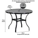 Ver imagem 7 de Jogo 4 Cadeiras Emily e Mesa Tampo Ripado em Alumínio para Àrea Piscina e Jardim Trama Original