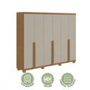Ver imagem 5 de Guarda-roupa Casal Alonzo 6 Portas 4 Gavetas 100% Mdf Amêndoa Clean/off White - Móveis Lopas