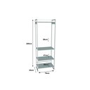 Ver imagem 3 de Modulo Closet Industrial Cabideiro Ferro Preto Amêndoa