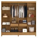 Ver imagem 2 de Guarda Roupa Casal Ambiente Marajó 8 Portas Freijó Off White com Espelho – Moval
