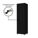 Ver mais imagens de Armário Multiuso 2 Portas com Chave Organizador Home Office Lavanderia Preto - Lh Móveis