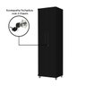 Armário Multiuso 2 Portas com Chave Organizador Home Office Lavanderia Preto - Lh Móveis - 8