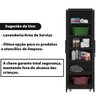 Armário Multiuso 2 Portas com Chave Organizador Home Office Lavanderia Preto - Lh Móveis - 9