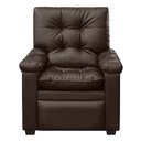 Ver imagem 2 de Poltrona Reclinável Imperador Couro Sintético Marrom - SOFA STORE