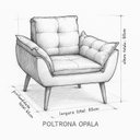 Ver imagem 3 de Kit Poltrona e Puff Opala Cadeira para Sala e Quarto Confortável e Reforçada Clínica e Recepção Sued