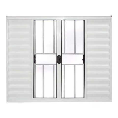 Veneziana de Alumínio Branco 1,00 (a) X 1,50 (l) com Grade 6fls. Linha Modular