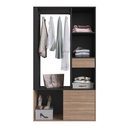 Ver imagem 1 de Guarda Roupa Closet 183x100cm Preto Montana Proddy