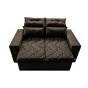 Ver imagem 5 de Sofá 3 Lugares Retrátil e Reclinável 1.80m Cama Inbox Smal com Bordado Pantográfico Suede Café
