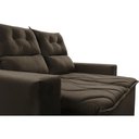 Ver imagem 4 de Sofá 3 Lugares Retrátil e Reclinável 1.80m Cama Inbox Smal com Bordado Pantográfico Suede Café