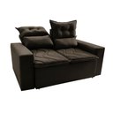Ver mais imagens de Sofá 3 Lugares Retrátil e Reclinável 1.80m Cama Inbox Smal com Bordado Pantográfico Suede Café