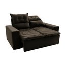 Ver imagem 7 de Sofá 3 Lugares Retrátil e Reclinável 1.80m Cama Inbox Smal com Bordado Pantográfico Suede Café