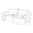 Ver imagem 4 de Sofa Cama 260cm Retratil e Reclinavel 4 Lugares Nepal
