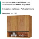 Ver imagem 5 de Armário Aéreo Islândia 60cm 2 Portas MDF-MDP Porta de Bater Amadeirado