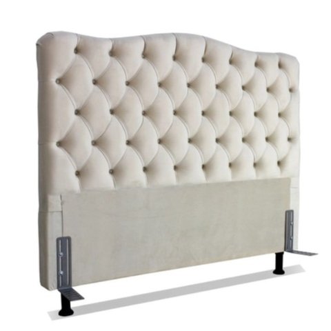 Cabeceira King 193 - Bello Box - Dunas Veludo Marfim