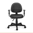 Ver imagem 1 de Cadeira Executiva Costura H Back C/braços Preta