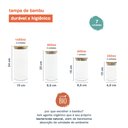 Ver imagem 3 de Potes de Vidro P/ Mantimentos C/ Tampa Bambu Oikos - 7 Pçs