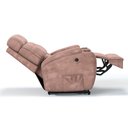 Ver imagem 5 de Poltrona do Papai Reclinável em Suede Cor Rosa Nude Massagem Reclinação Elétrica - Modelo Florença