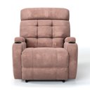 Ver imagem 2 de Poltrona do Papai Reclinável em Suede Cor Rosa Nude Massagem Reclinação Elétrica - Modelo Florença