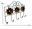Ver imagem 2 de Cabide com Flor Artesanal Rústico Decorativo de Ferro para Quarto de Parede Libertas Rosas Artesanat