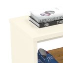 Ver imagem 3 de Sapateira Londres com 1 Prateleira para Hall de Entrada ou Quarto - Off White com Freijó