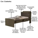 Ver imagem 5 de Bicama Solteiro Capitone 220x98 Cm com Bau e Cama Auxiliar Mdf Castanho Nogal Decmade
