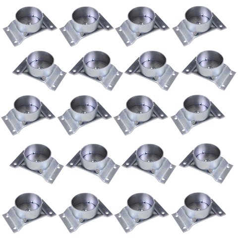 Kit 20 Chapinhas Chapa Elevada com Tubo Fixação Pés Palito Rosca 5/16 Zincada