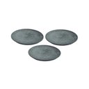 Ver imagem 1 de Kit 3 Pratos Raso Redondo Pedra Sabão Sobremesa e Bolos 18cm