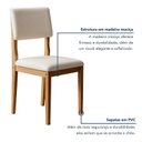 Ver mais imagens de Kit 4 Cadeiras para Sala de Jantar Pés Madeira Maciça Carol Bege/Cinamomo/Veludo Palha