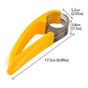 Ver imagem 2 de Fatiador de Banana Cortador Frutas Legumes Salsicha Laminas Inox Aro Multiuso Chips Pepino