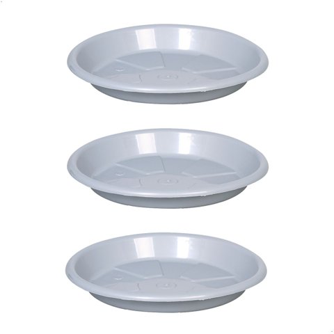 Kit 3 Pratos para Vaso Redondo Suporte para Planta 30,5x4cm